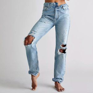 FREE PEOPLE LASSO STRAIGHT LEG JEAN, Size 32